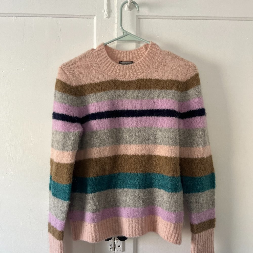 J. Crew Point Sur Stripe Alpaca & Merino Wool Blend Sweater